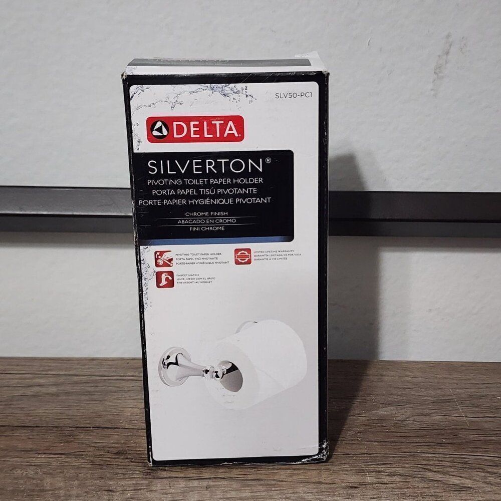 Delta Silverton Pivoting Double Post Toilet Paper Holder SLV50-PC1 Chrome